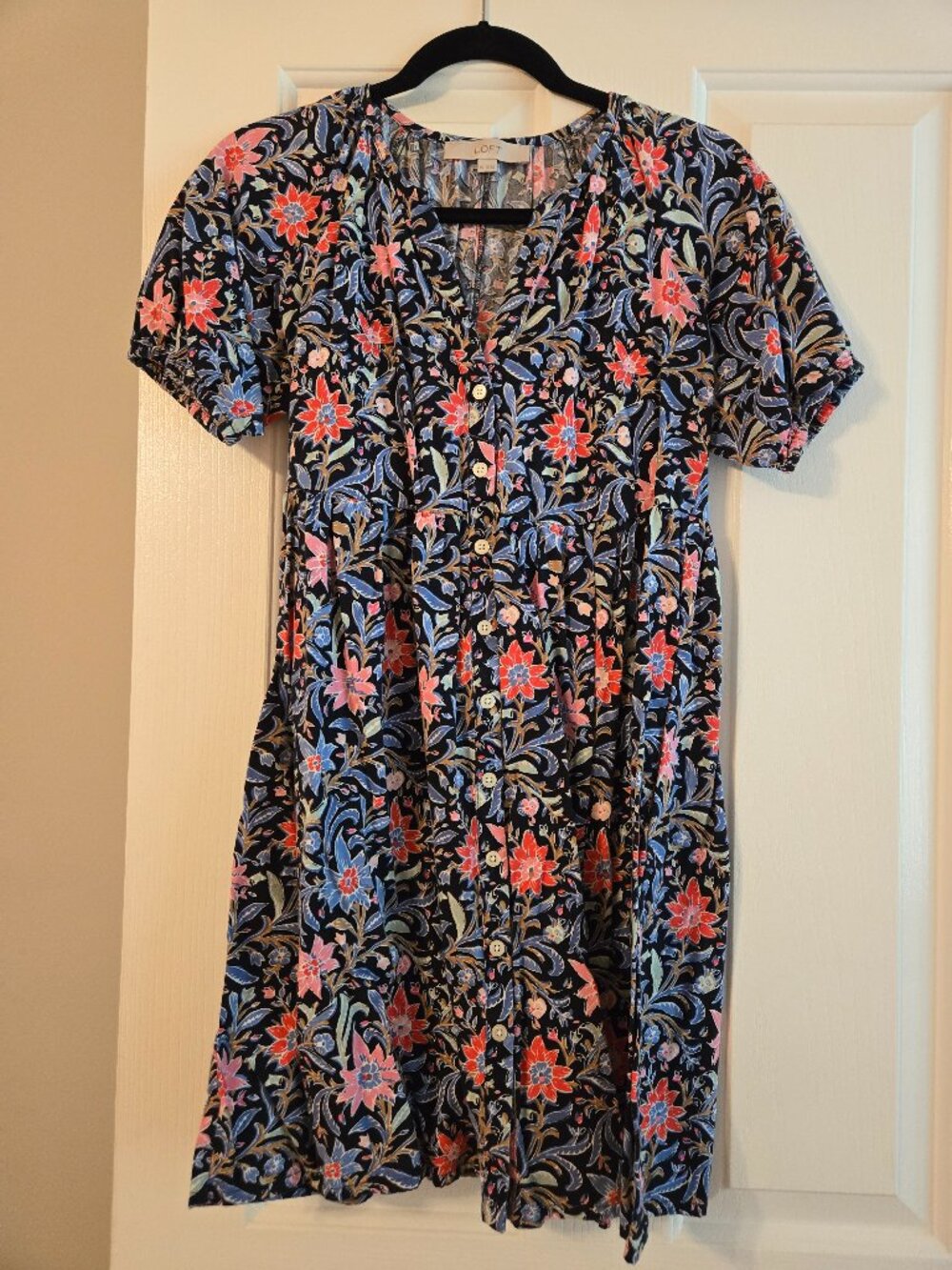 Womens size XS Loft floral print dress
